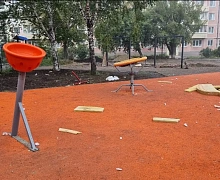 В Усолье-Сибирском дети-вандалы начали разрушать ещё недостроенную площадку
