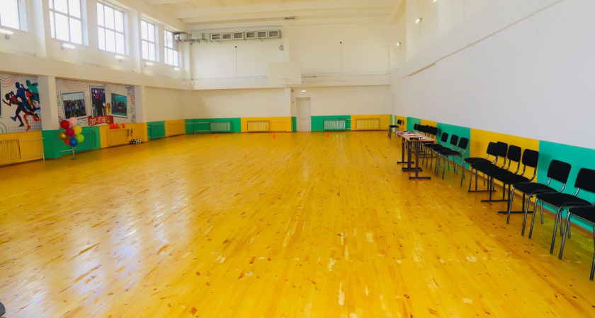 В школе Усольского района после капитального ремонта открыли спортивный зал