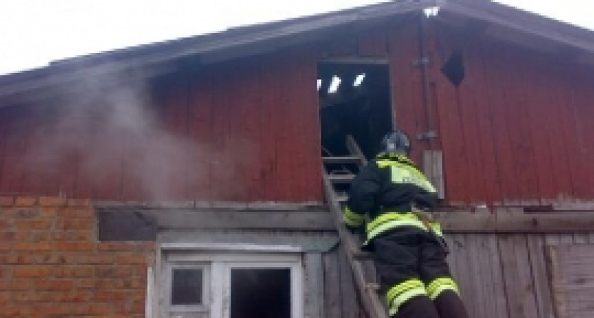 Пожар произошел в Усольском районе