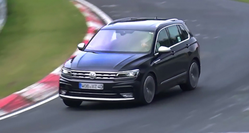 Спортивную версию Volkswagen Tiguan впервые показали на видео