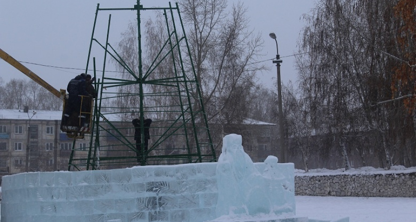 Открытие ледового городка в Усолье-Сибирском