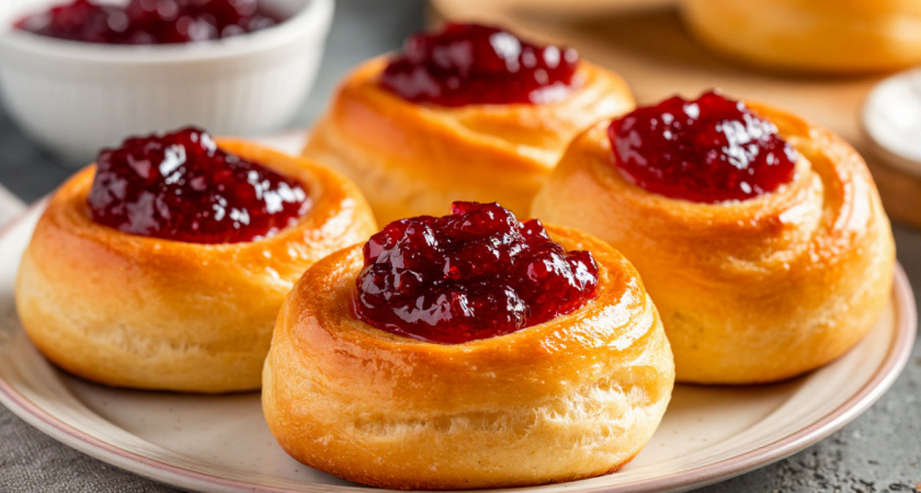 Венгерские булочки с джемом получатся воздушными и мягкими: рецепт быстрой выпечки к чаю за 30 минут
