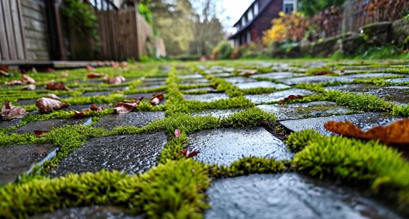 Не щёлочь и даже не уксус: средство от мха оказалось под рукой — и стоит копейки