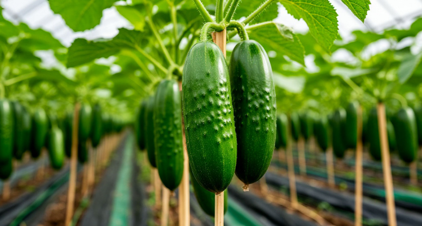 Сажаю огурцы «елочкой», как тетка научила: занимают мало места, собирать сплошное удовольствие