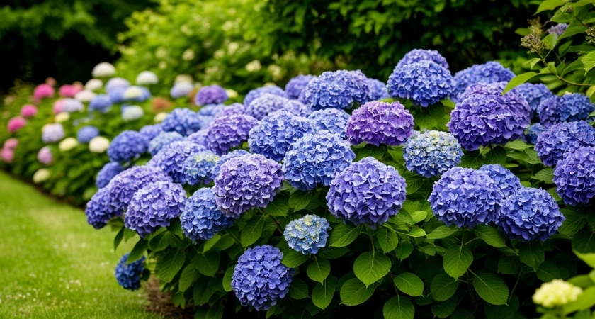 Выкапываю ямку - и гортензия разрастается из слабого кустика в пышно цветущий букет