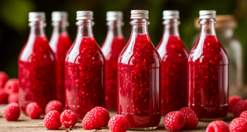 Малиновое варенье "в бутылках" - простой рецепт и все витамины в сохранности: чистая польза