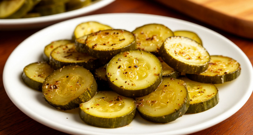 Пожарил соленые огурцы по совету из интернета и сам удивился: никогда не ел такой вкуснейший салат