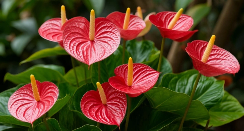 2 щепотки в горшок — и антуриум цветет, не прекращая: широкие "алые паруса" выпускает пачками