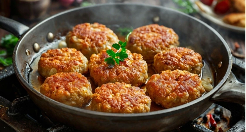 1 чайная ложка в фарш – и котлеты получаются словно весеннее облачко: воздушные и сочные