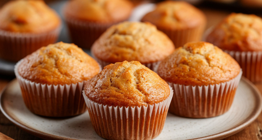 Готовлю полезные маффины на завтрак за 5 минут без миксера: всё смешиваю и в духовку