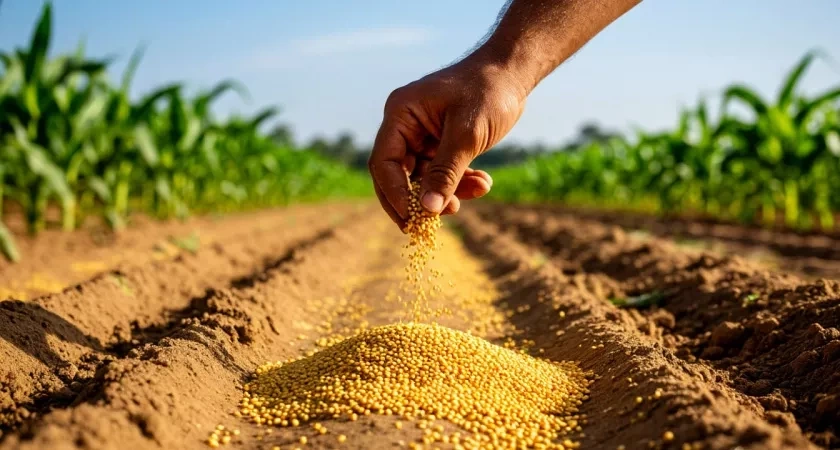 Раскидываю 1 пачку копеечной крупы по грядкам - почва как чернозём. Дорогой навоз больше не нужен