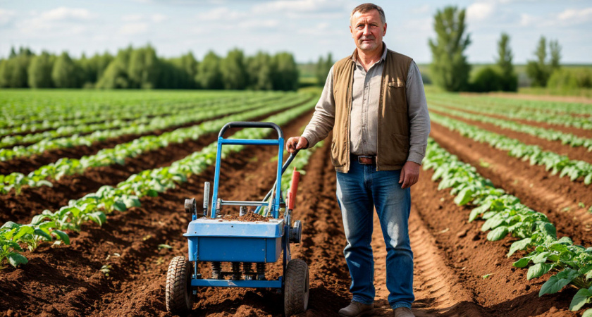 Изобретатель-самоучка из Чебоксар придумал устройство, с которым одному можно за 1 час засадить картошкой 20 соток