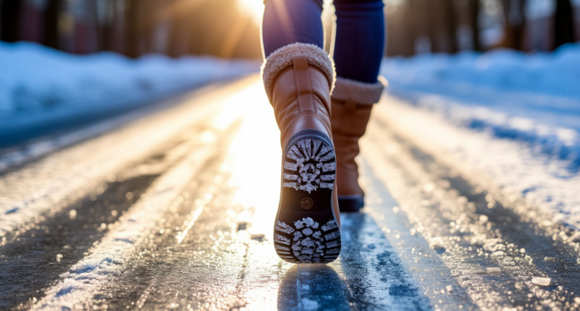 Хватит 4 пшика на подошву — бегаю по льду как по стадиону: ботинки не скользят уже несколько недель