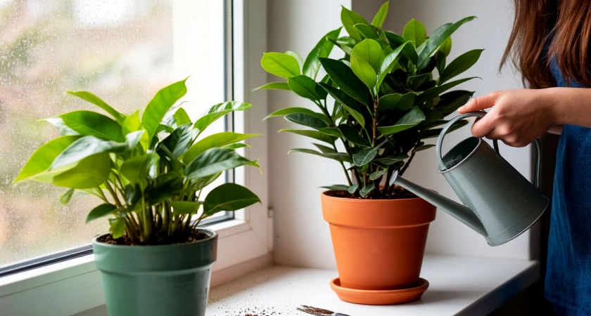 Фикус зеленый до весны: подкармливаю в ноябре остатками после завтрака — и куст пышный, без опавших листьев