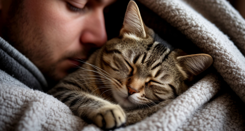 Почему кошка спит на хозяине на самом деле - 4 главные причины
