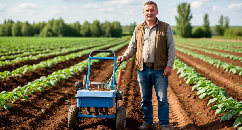 Изобретатель-самоучка из Чебоксар придумал устройство, с которым одному можно за 1 час засадить картошкой 20 соток