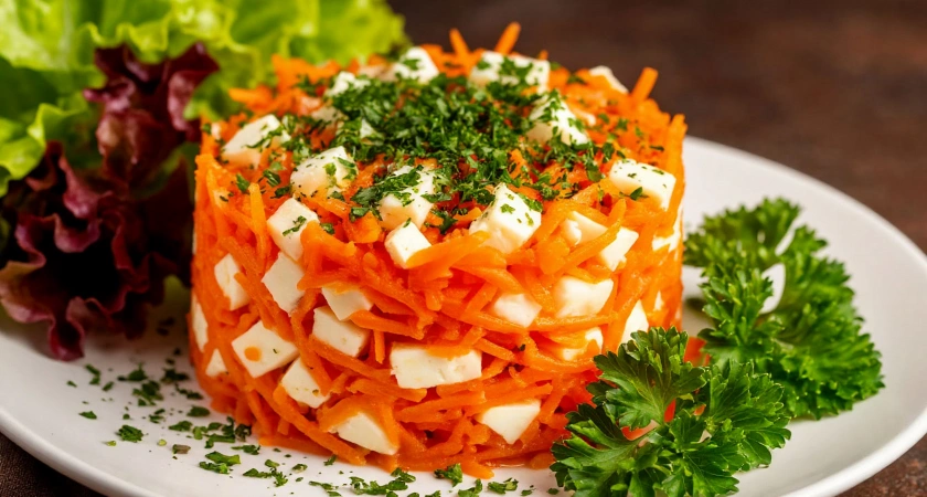 На деревенской свадьбе попробовала салат с морковью: простой и очень вкусный, а готовить - 2 минуты