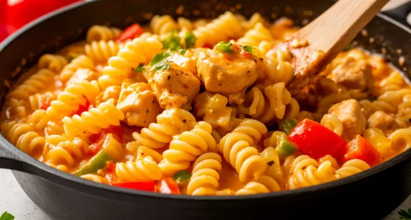 Проще этого вкуснейшего рецепта из макарон не знаю, но результат просто восхитителен: съедается большими сковородками и сразу хочется еще