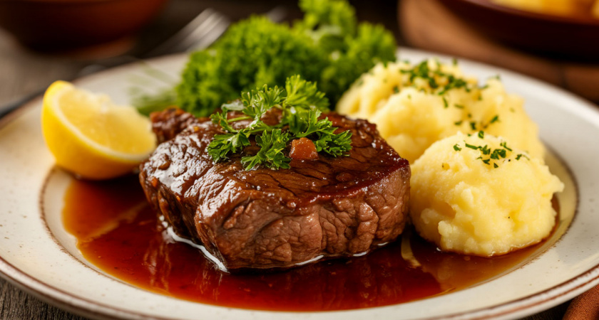 Просто заливаю мясо сладким чаем, и оно получается мягким и сочным: делюсь интересным рецептом