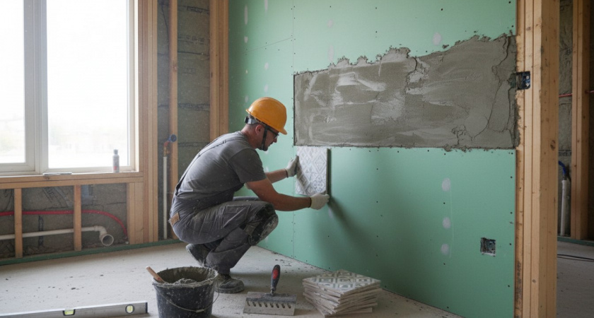 Можно ли клеить керамогранит на гипсокартон: мнение мастеров — что необходимо знать перед ремонтом