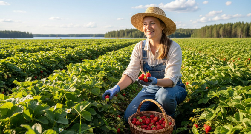 Финское клубничное "рабство": как я приняла решение поехать на сбор клубники в Европу — и сколько удалось заработать