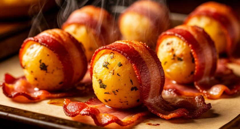 Картофельно-куриные шары в беконе: вкуснейшее горячее на Новый год — быстро, гениально и шедеврально