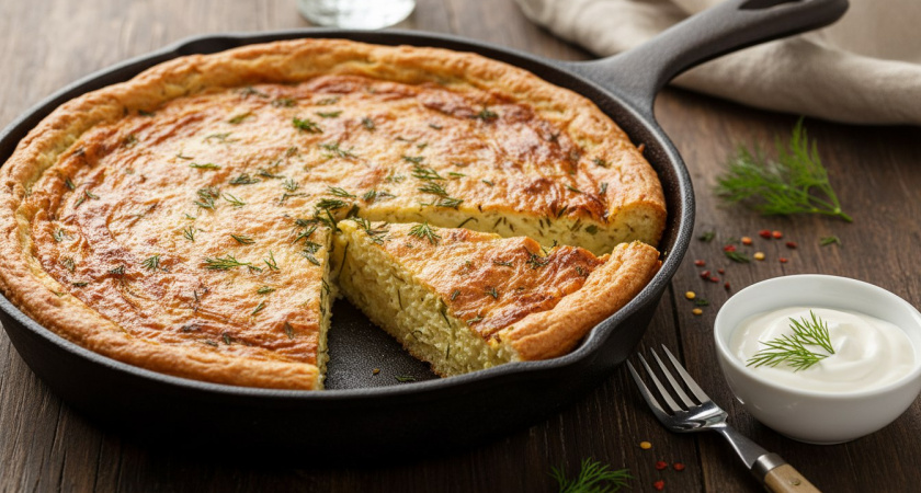 Покупаю самый дешёвый репчатый лук: рассказываю, какой быстрый и вкусный пирог на сковороде из него готовлю