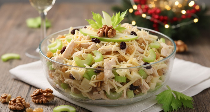 На столе столько всего, а этот салат "Свежесть" на Новый год гости уминают первым. И это неудивительно — он простой и очень вкусный