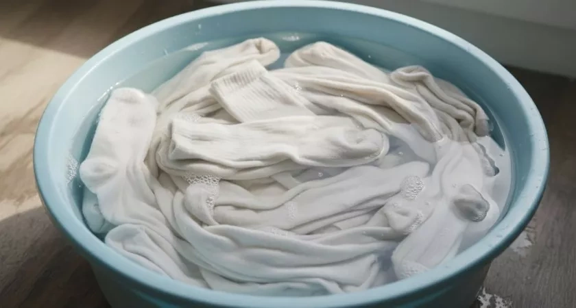 Кидаю 4 ложки в таз — и даже самые заношенные носки станут белоснежными: простой и полезный лайфхак