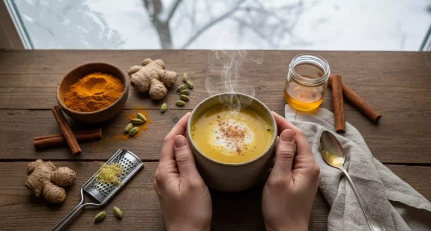 Забудьте о горячем шоколаде: "золотое молоко" — это гораздо более полезный и согревающий напиток, который сейчас так необходим