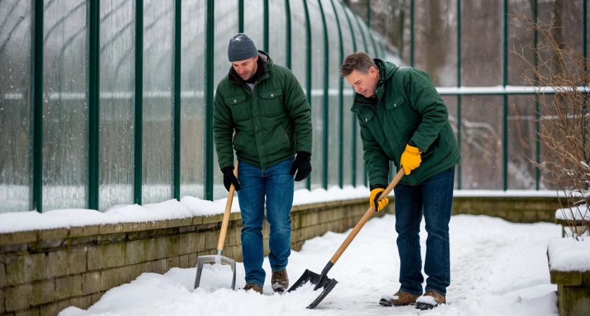Зачем я закидываю снег в теплицу зимой: простой уход, дешёвый обогрев и свет — все своими руками