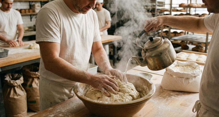 В тесто всегда лейте кипяток - и вот почему: научили в дорогой пекарне - запоминайте хитрость