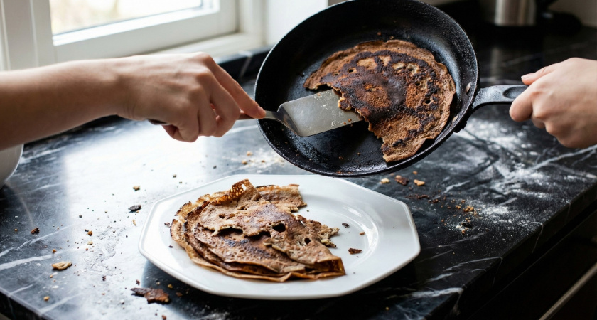 4 ошибки в приготовлении блинов - получаются толстые и рыхлые. Вот как сделать кружевные, бархатные