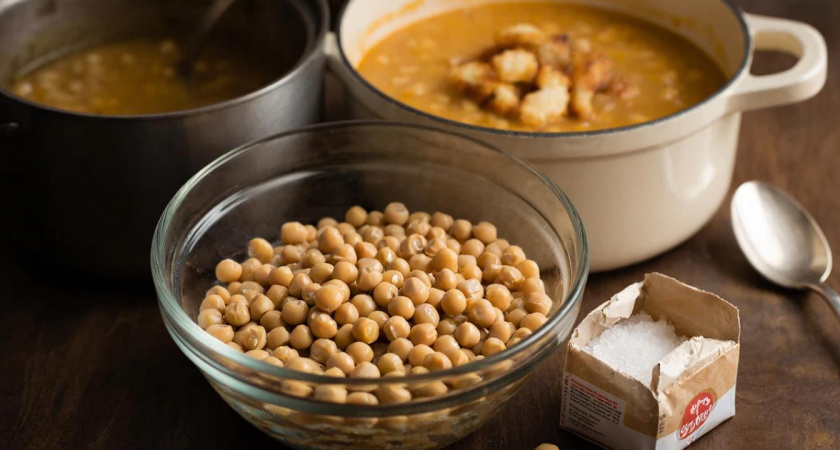 1 столовую ложку в воду и горох сварится в 10 раз быстрее: больше не придется замачивать