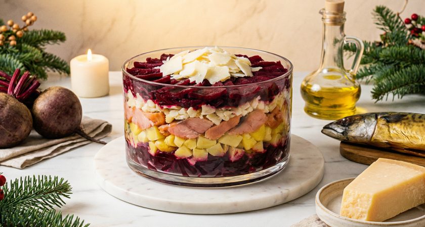 Винегрет теперь в пролете: сытный и вкусный салат со свеклой — у гостей только за ушами пищит от удовольствия