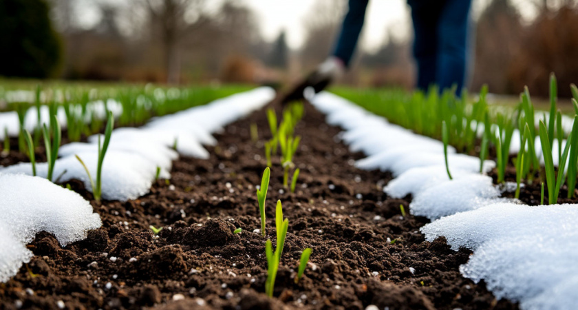 Мощнее золы, дрожжей и навоза: посыпаем на грядки по снегу в феврале — двойное плодородие уже к весне