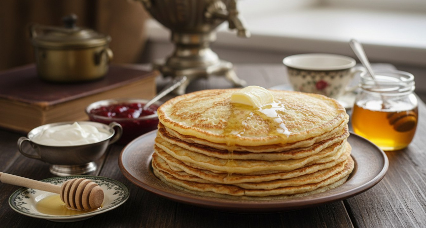 Готовлю ажурные блины на Масленицу по рецепту Софьи Толстой: это блюдо сметали со стола в Ясной Поляне за минуту