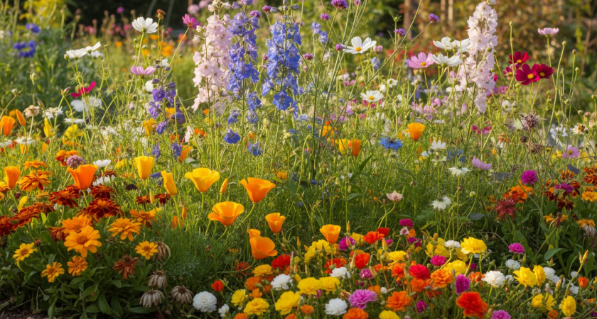 Эффектные однолетники — посейте 1 раз, а на следующий год они сами вырастут: неприхотливые и радуют весь сезон