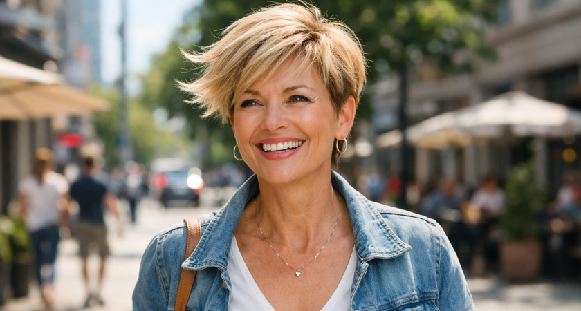 Эти королевские стрижки идеально держатся без укладки даже на тонких волосах — лучшие варианты для женщин 50+