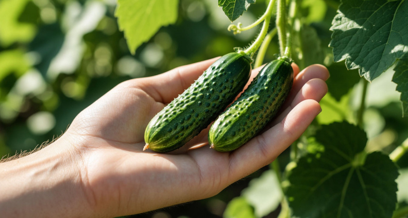 Замучает плодоносить: этот ранний огурец увешан плодами сверху донизу, словно гирляндой — накормит всю деревню