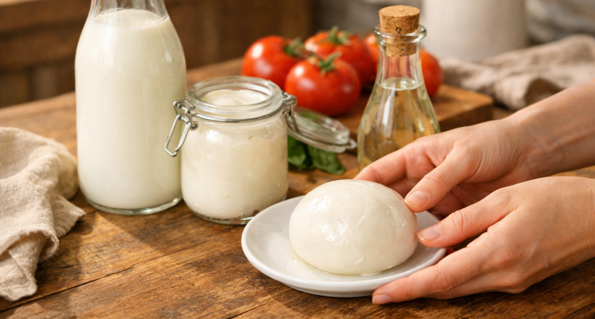 Готовлю гору моцареллы из обычного молока: быстро и просто