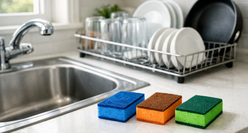 Почему губки для мытья посуды разноцветные — только в 40 лет узнала, как их правильно использовать
