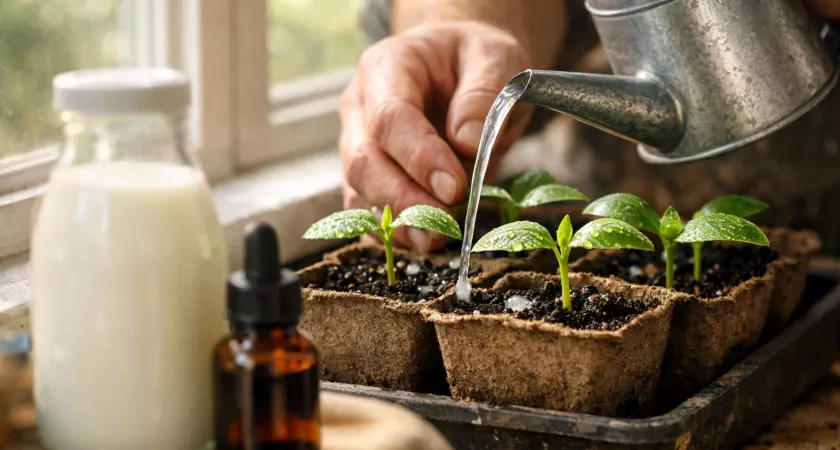 1 стакан на 1 литр — и рассада томатов будет крепкой и мощной: вырастет толщиной с палец