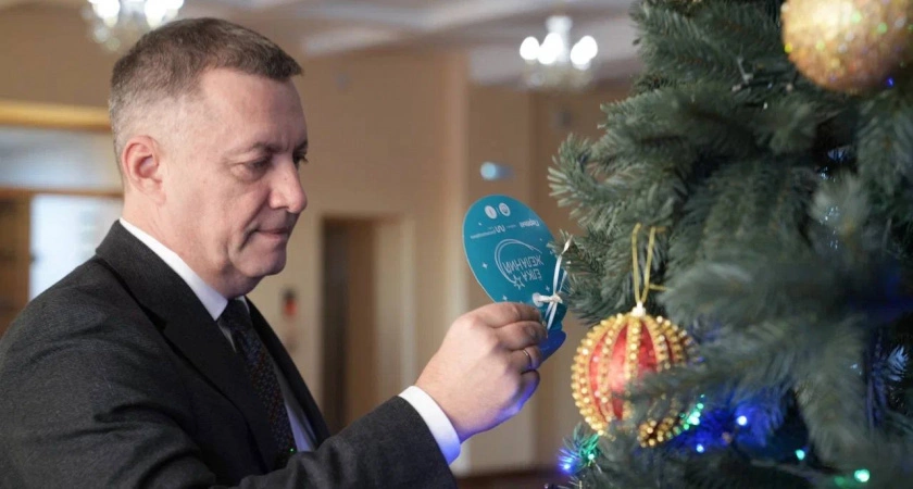 Фото к статье: Губернатор Иркутской области поучаствовал в акции "Елка желаний"
