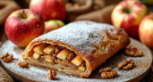 Шикарный десерт на скорую руку: яблочно-ореховый штрудель, вместо сложного теста — готовый лаваш
