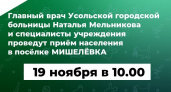 В п. Мишелевка состоится встреча жителей с главным врачом ОГБУЗ «Усольская городская больница»