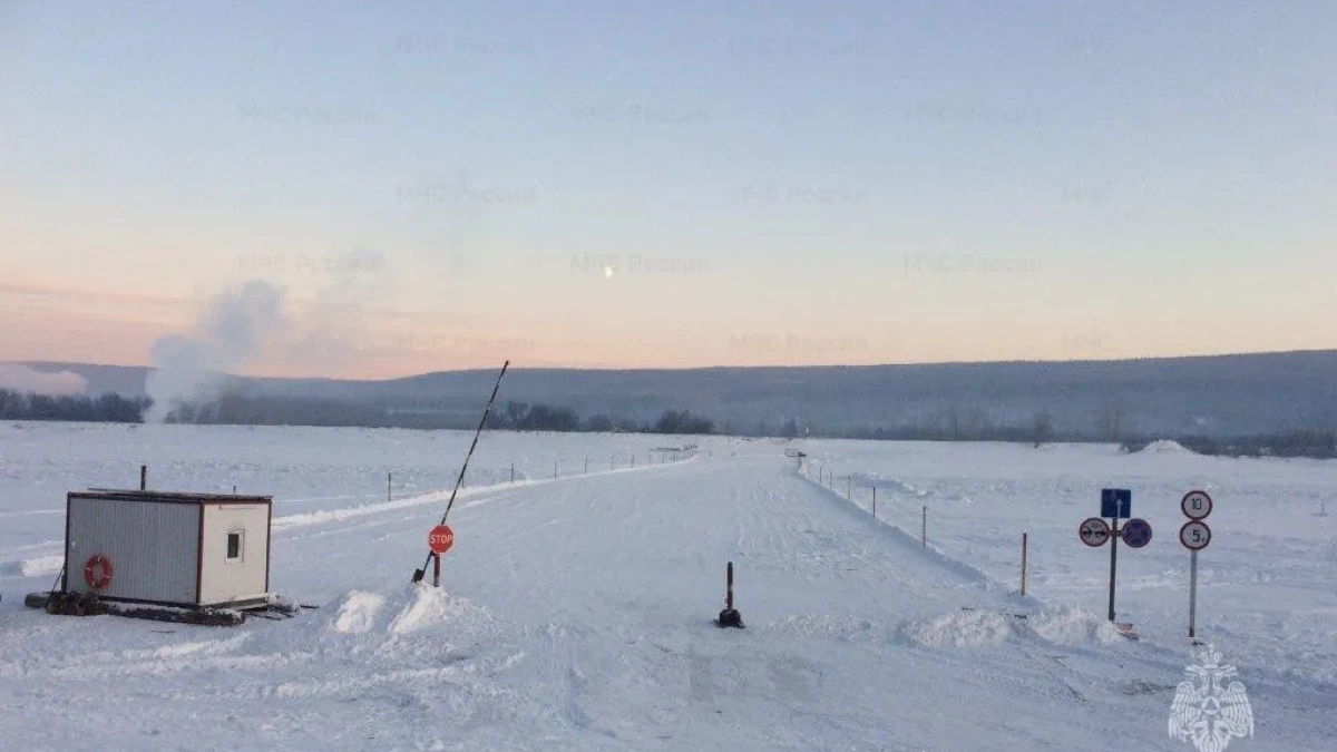 В Приангарье работают 55 ледовых переправ