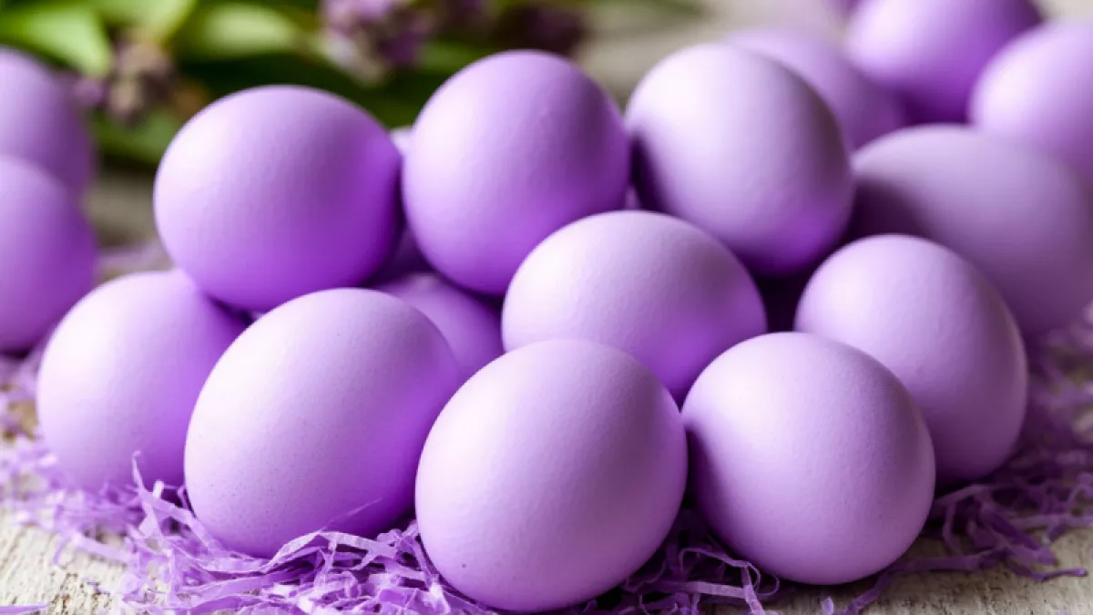 Модный сиреневый оттенок для пасхальных яиц: простой метод окрашивания натуральными средствами