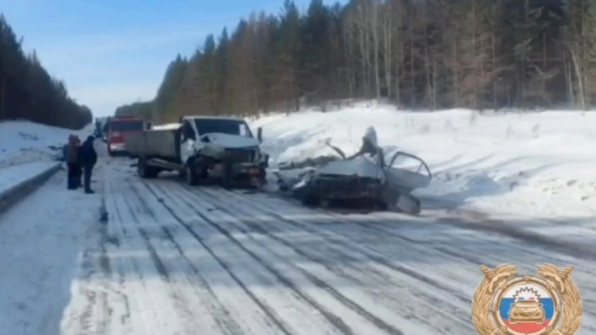 В Иркутской области легковушка выехала “на встречку” и влетела в грузовик: погибли двое