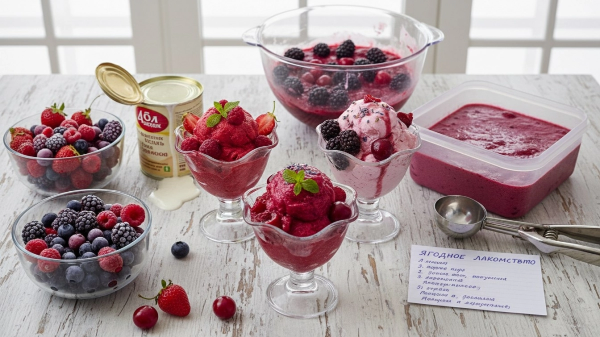 Беру сгущенку и ягоды, 5 минут — готов десерт-шедевр: вкус пломбира — как в элитном кафе, магазинный и рядом не стоял